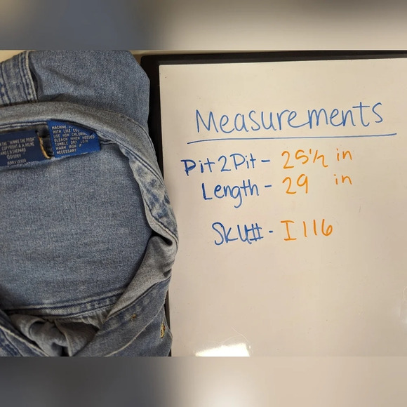 Disney VTG Y2K XL Winnie The Pooh Embroidered Chambray Denim Button Up Shirt Top - Picture 8 of 8